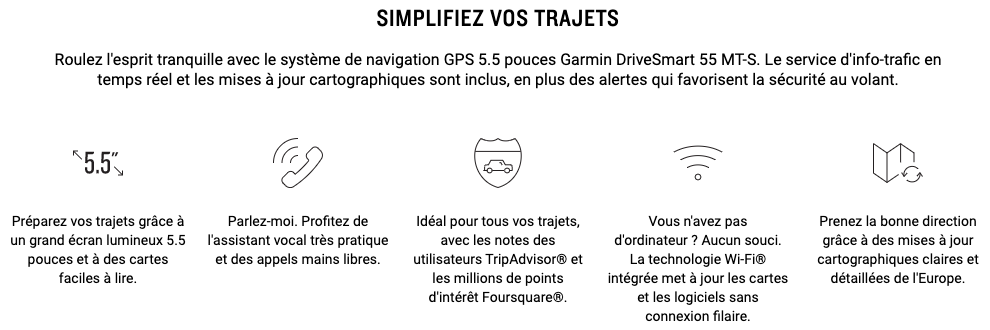 Caractéristiques-Garmin-DriveSmart-55